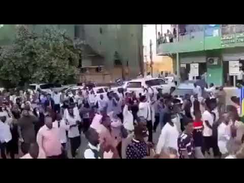موكب ٢١ اكتوبر ٢٠٢٠م مؤيد ل رئيس الوزراء السوداني حمدوك